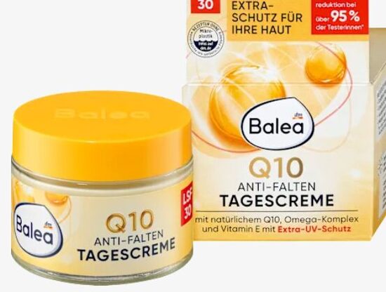 Balea dienas krēms sejai Q10 pret grumbām, SPF15, 50ml, vegāns