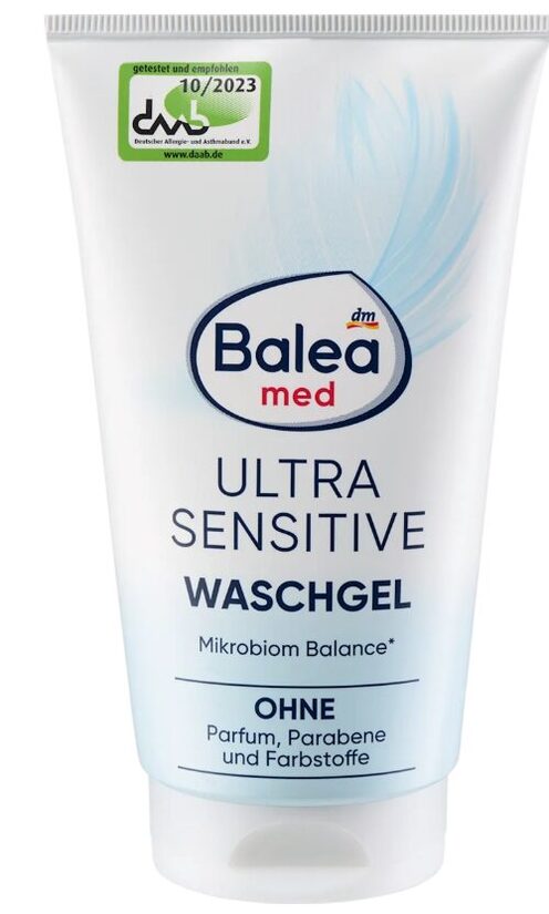 Balea MED Ultra sensitive sejas mazgāšanas želeja, 150 ml