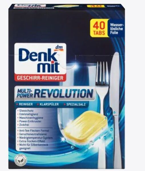 Denkmit trauku mazgāšanas kapsulas trauku mazgājamai mašīnai Multi-Tabs Revolution, 40 gb, 850 g