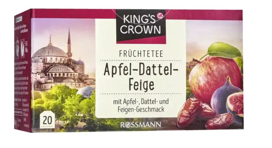Kings`s Crown augļu tēja ar ābolu, dateļu un vīģu garšu, 20 porcijas