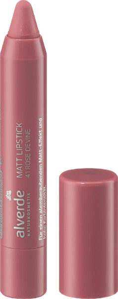 alverde dabas kosmētika Matt lipstick lūpu zīmulis Rose Devine 3,7 g