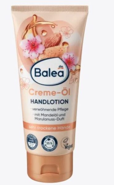 Balea krēmeļļas roku krēms losjons, ar mandeļeļlu un marulas rieksta smaržu, 100 ml