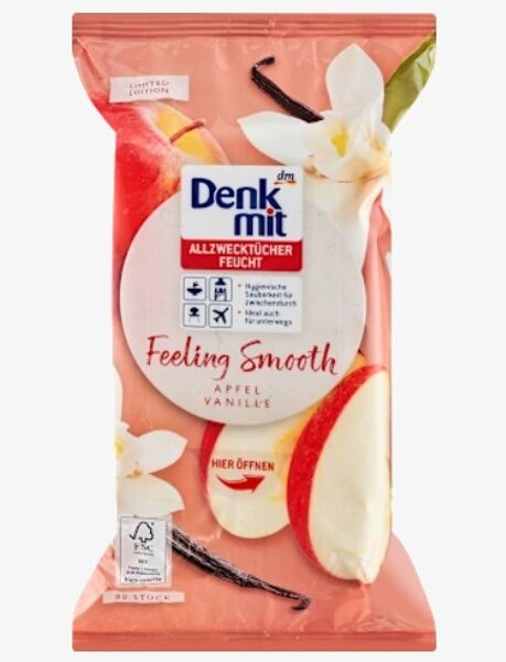 Denkmit mitrās universālās tīrīšanas salvetes Feeling Smooth, 80 gab.