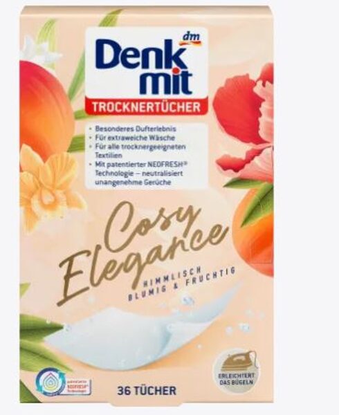 Denkmit smaržīgas lupatiņas veļas žāvētājam Cosy Elegance, 36 gb.