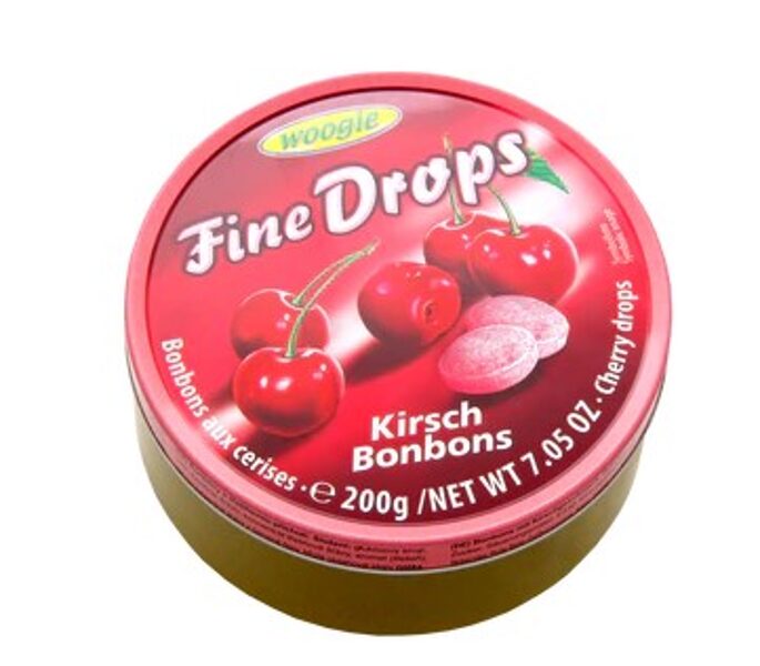 Woogie Fine Drops ledenes ar ķiršu garšu, 200 g