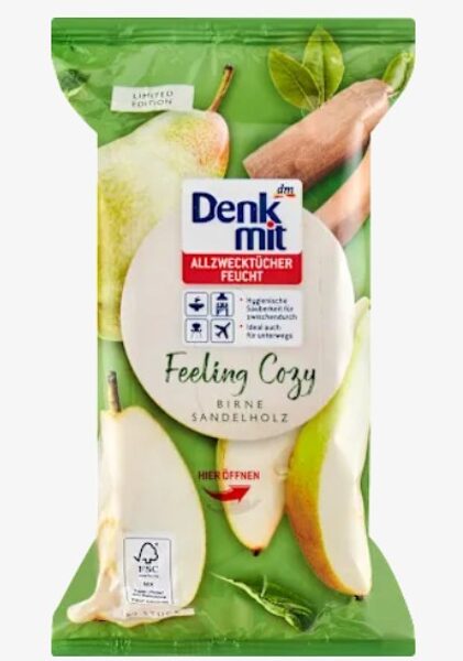 Denkmit mitrās universālās tīrīšanas salvetes Feeling Cozy, 80 gab.
