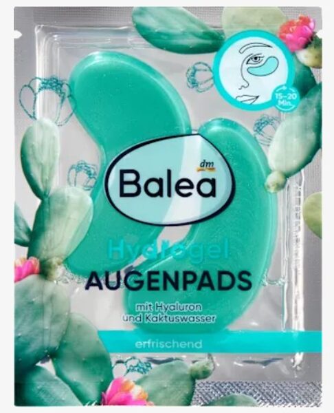 Balea hidrogēla acu spilventiņi ar opunciju ūdeni (kaktusaugļa)