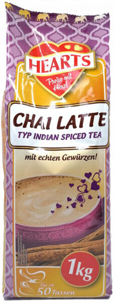 Hearts Chai Latte ar Indijas tējas garšvielām, 1 kg, apt.50 porcijām