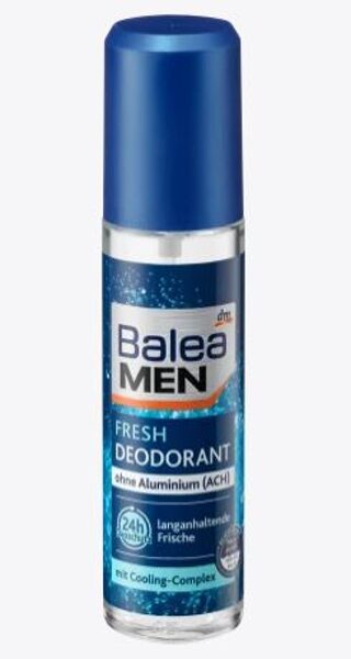 Balea MEN dezodorants Fresh, stikla pudelē, 75ml