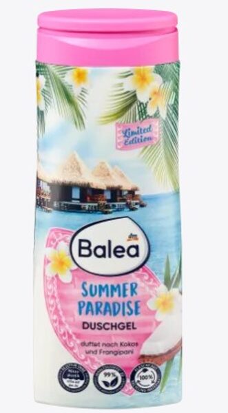 Balea dušas želeja Summer Paradise, ar kokosriekstu un frangipani smaržu, 300 ml