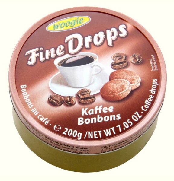 Woogie Fine Drops karameles ar kafijas garšu, 200 g