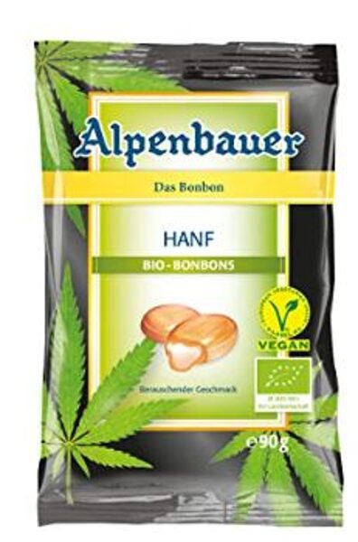 Alpenbauer organiskās kaņepju konfektes ar mango garšu, 90 g