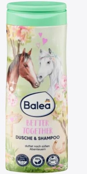 Balea bērnu dušas želeja un šampūns 2in1 Better together, 300 ml, vegāns