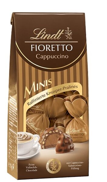 Lindt Fioretto Mini šokolādes pralinē konfektes ar kapučino krēma pildījumu, 115g