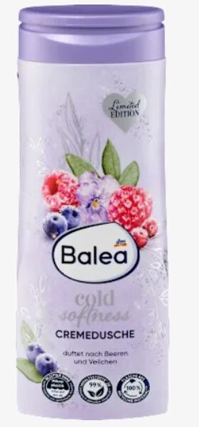 Balea krēmveida dušas želeja Cold Softness ar violīšu un ogu smaržu, 300 ml