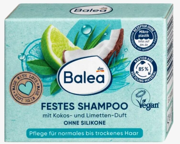 Balea cietais šampūns ar kokosriekstu un laimu, 60 g