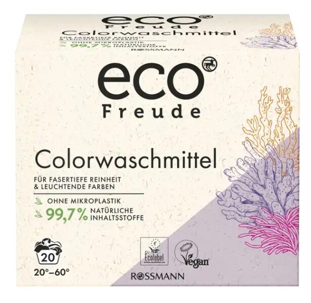 eco Freude veļas mazgāšanas pulveris krāsainai veļai, 20 mazg.reizēm