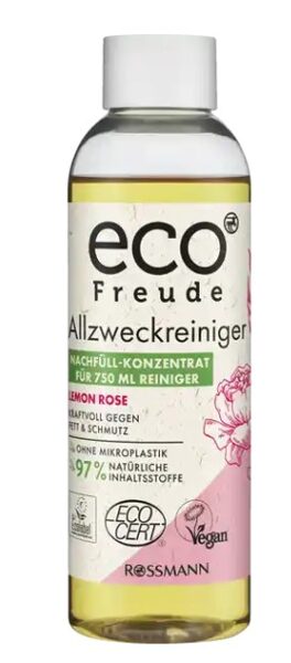 eco Freude universālais tīrīšanas līdzeklis  koncentrats atkārtotai uzpildīšanai citrons-roze, 140 ml