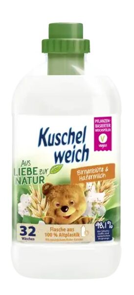 Kuschelweich Birnenbluete&Hafermilch, ar bumbierziedu un auzu piena smaržu veļas mīkstinātājs 32 mazg.reizēm