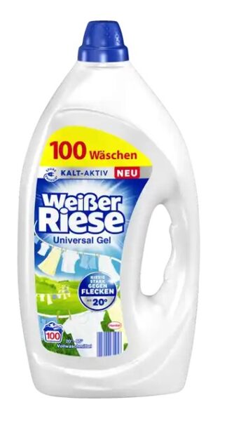 Weisser Riese veļas mazgāšanas līdzeklis izcili baltai veļai, 100 mazgāšanas reizēm 
