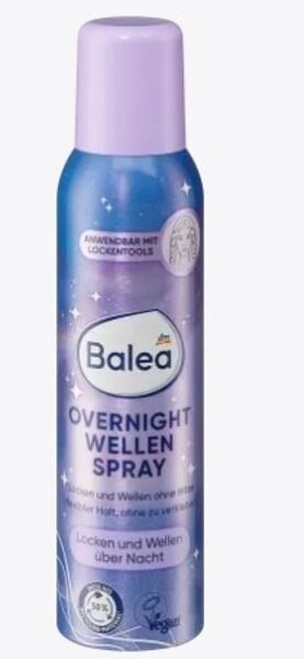 Balea Overnight sprejs viļņaino matu efektam, 150 ml