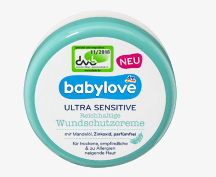 Babylove ultra sensitive aizsardzības un pretiekaisuma krēms, 150 ml, vegāns