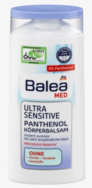 Balea MED Ultra Sensitive pantenola ķermeņa balzams, 250 ml