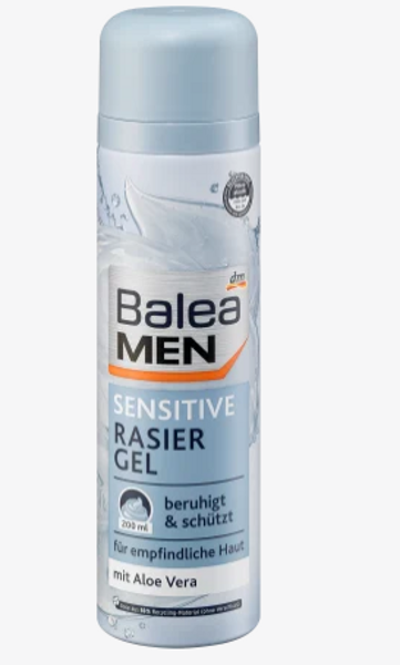 Balea MEN Sensitive skūšanās želeja, 200 ml