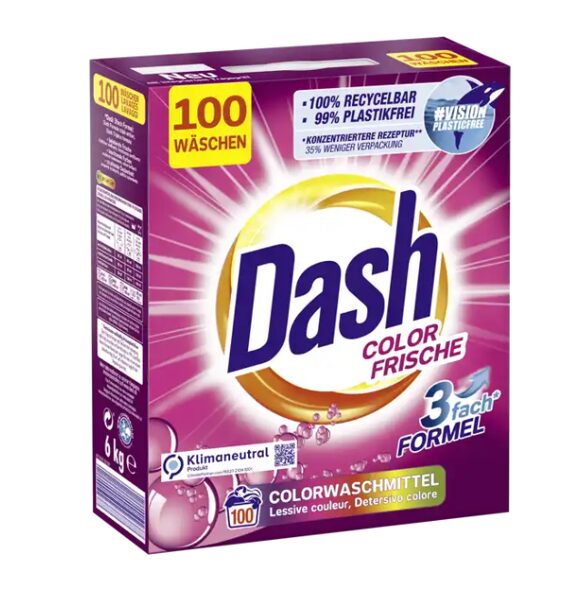 Dash Color veļas mazgāšanas pulveris krāsainai veļai 100 mazg.reizēm