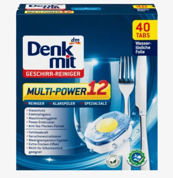 Denkmit Multi-Power12 mazgāšanas kapsulas trauku mazgājamai mašīnai, 40 gb.