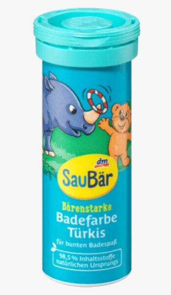 SauBär tirkizā vannas krāsas tabletes 10 gab
