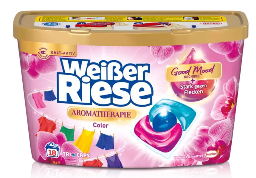 Weisser Riese color trio-caps veļas kapsulas, 18 mazgāšanas reizēm