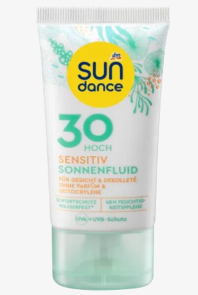 Sundance saulesfluīdi sejai sensitiv SPF 30, 50 ml