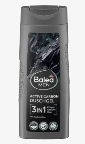 Balea MEN dušas želeja Active Carbon 3in1, 300 ml