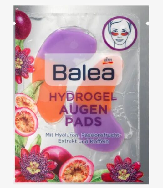 Balea acu spilventiņi krāsaini, ar marakujas ekstraktu un kofeīnu, 2 gab.