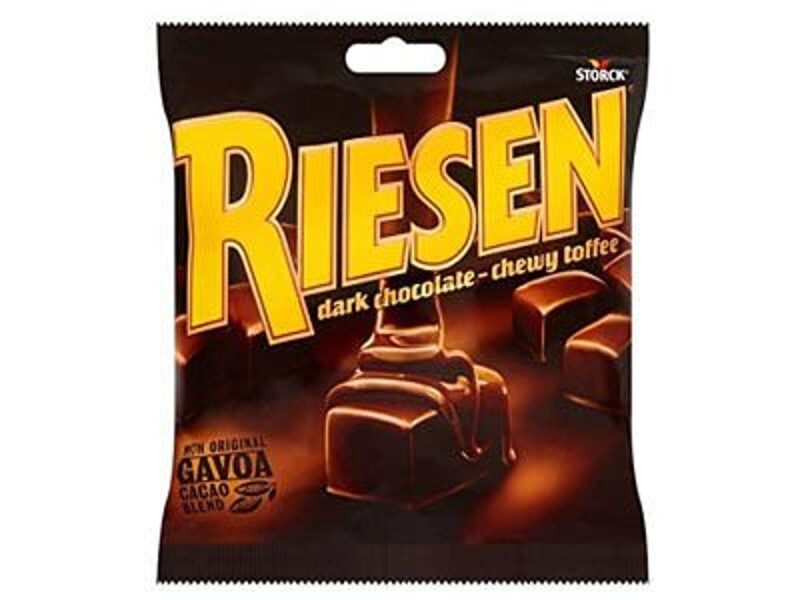 Storck Riesen Šokolādes karamele tumšā šokolādē, 105 g