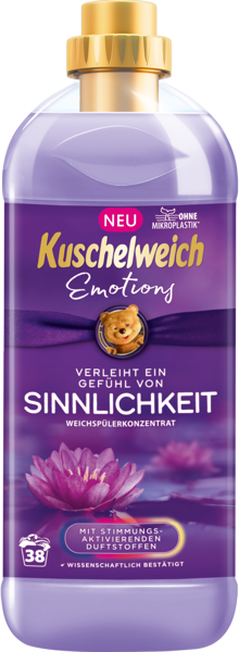 Kuschelweich veļas mīkstinātājs Emotions Sinnlichkeit, ar juteklisku aromātu, 38 mazg.reizēm