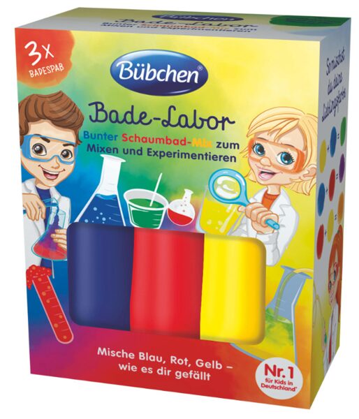 Bübchen Bade Labor -vannošanas laboratorija-krāsainas vannas putas 3 krāsas