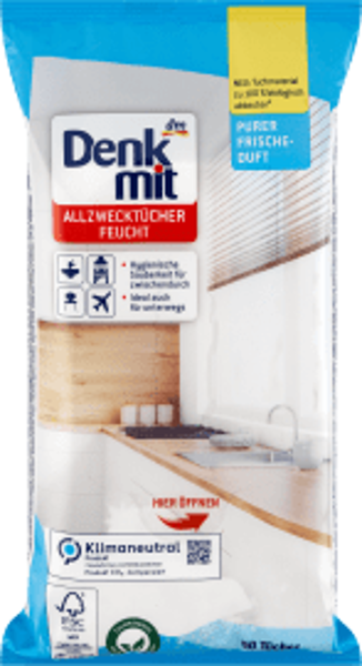Denkmit mitrās universālās tīrīšanas salvetes Pure Frische, 50 gab.