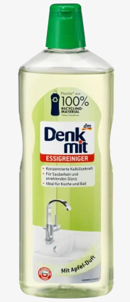 Denkmit etiķa tīrītājs ar ābolu aromātu, virtuvei un vannas istabai, 1 l