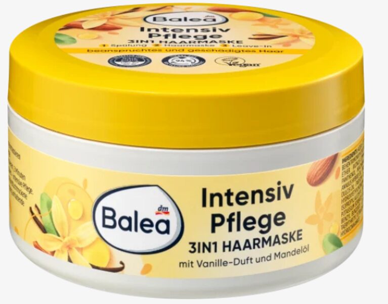 Balea intensīvās kopšanas matu maska ar vaniļas smaržu un mandeļu eļļu, 300 ml, vegāns art. 1022