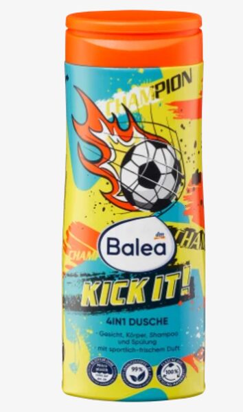 Balea bērnu dušas želeja Kick it! 4in1, 300 ml, vegāns