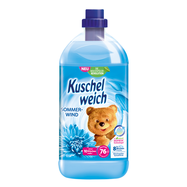 Kuschelweich veļas mīkstinātājs Sommerwind, 76 mazg.reizēm