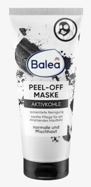 Balea Peel off maska, ar aktīvo ogli, 100 ml, vegāns