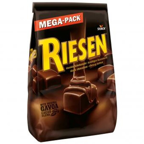 Storck Riesen Šokolādes karameles tumšā šokolādē, 900 g