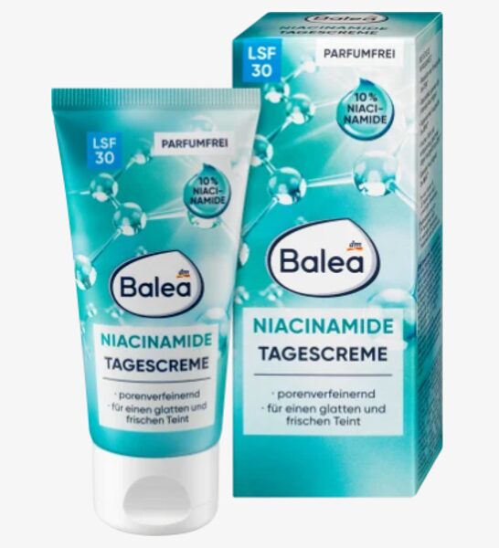 Balea dienas krēms sejai ar niacinamīdu un SPF 30, 50 ml